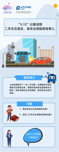 “3.15”以案說險  二手車交易后，請關注保險那些事兒