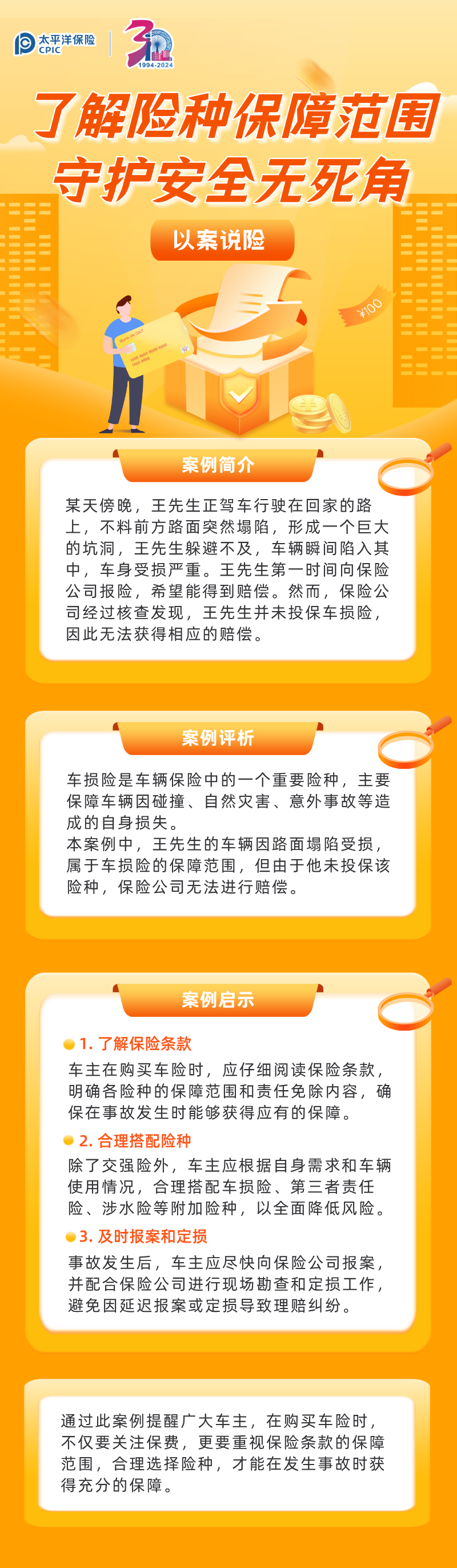 【以案說險】了解險種保障
