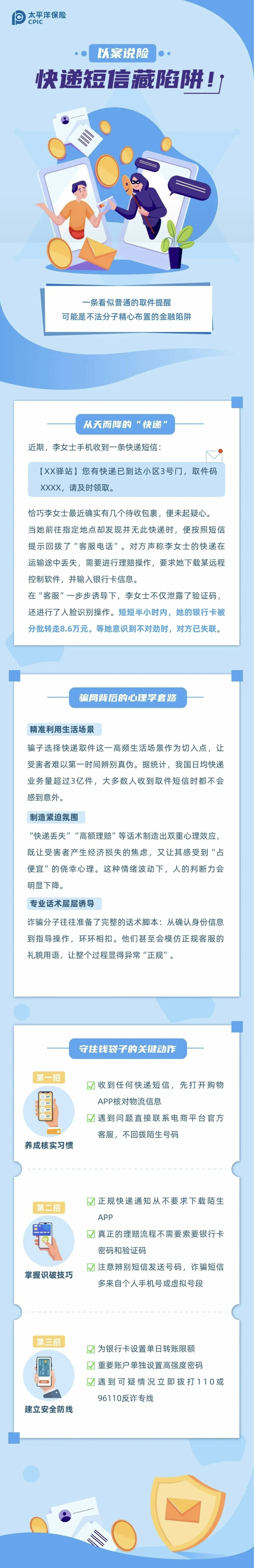 19.【以案說險】快遞短信藏陷阱！